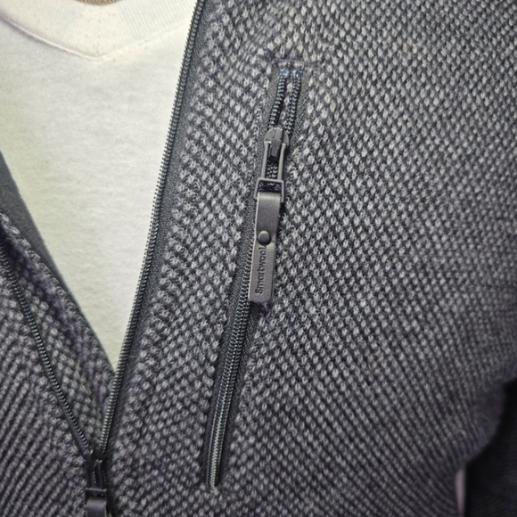 Smartwool Fleece Half Zip Sweater Jacket Grey Heritage Trail Men's M Wool Blend - Picture 5 of 11